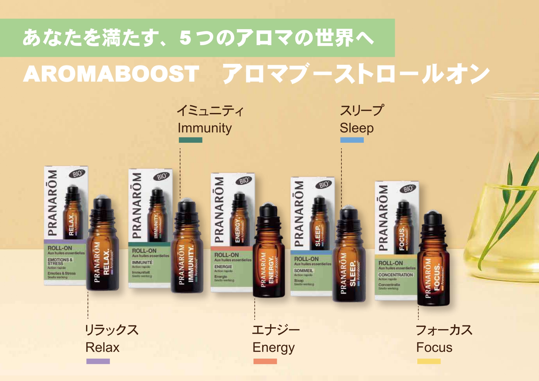 新発売　アロマブーストロールオン　シリーズ