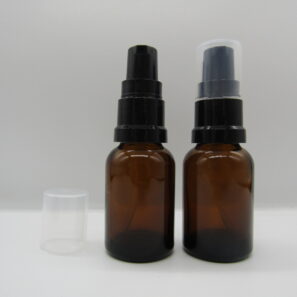 ガラスポンプ瓶　20ｍｌ　ブラウン　10個セット